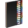 Image de Viquel - Trieur extensible A4 12 compartiments RAINBOW CLASS   Organisateur de documents bureau & maison   Classeur accordéon résistant   Rangement factures, papiers, scolaire   Noir