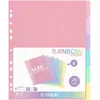 Image de Viquel - Lot de 6 intercalaires en plastique Rainbow Pastel - Maxi format (24,5x30,5cm) - Pour classeur A4 Maxi format ou classeur à levier - Coloris pastel