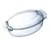 Image de Pyrex - Cocotte en Verre 4,5L - Cocotte Ovale Grand Format - Verre Borosilicate - Résistance Thermique Extrême jusqu’à 350°C - Ustensile de Cuisine avec Poignées Intégrées