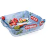 Image de Pyrex Platà rôtir carré en verre borosilicate, 25 x 21 cm, multicolore, 25 x 21 cm