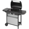 Image de Campingaz Barbecue à Gaz Class 2 LX Vario, 2 Brûleurs, Puissance 7.5kW, Grille et Plancha en Acier Double Emaillage, 2 Tablettes Latérales, Gris/Noir