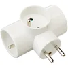 Image de DEBFLEX - Rallonge Electrique - Multiprise 3 Prises - Adaptateur Multiprise - Triplite Electrique Laterale 3 Socles 2P+T 16A D4.8mm Blanc Vrac (Lot de 2)