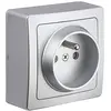 Image de Interrupteur va et vient - Prises electriques Standard - Prise extra plate - Prise murale - Interrupteur va et vient sans Fil - Prise murale - Gamme Blok - Prise 2P+T Alu