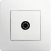 Image de DEBFLEX - Caly - Prise TV Murale - Connexion TV ou Décodeur TNT - ABS - Installation Encastrée - Dispositif Complet avec Plaque de Finition - Blanche - 85 x 85 x 40 mm
