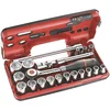 Image de FACOM - Jeu DBOX de Douilles 1/2" 6 Pans Métriques - S.360DBOX1 - Coffret à Douille - Outillage Mécanique - 1 Cliquet Manche Rotatif, 17 Douilles, 2 Rallonges et 1 Joint Universel Compris
