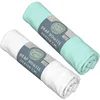 Image de Babycalin lot de 2 Draps Housse Blanc/Turquoise 60 x 120 cm certifié OEKO-TEX