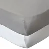 Image de Babycalin lot de 2 Draps Housse Blanc/Taupe 60 x 120 cm certifié OEKO-TEX