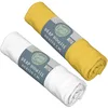 Image de BabyCalin - Lot de 2 draps housse 60x120x15cm Moutarde/blanc certifié OEKO-TEX