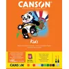 Image de CANSON Kids Création couleur - Bloc 10 feuilles 24 x 32 cm - 185g/m² - 10 couleurs assorties