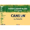 Image de CANSON "C" à Grain - Pochette 12 feuilles de papier dessin blanc A4 - 180g/m²