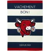 Image de Coucke Torchon imprimé en Coton, Vache Qui rit à Rayures, 50 x 75 cm