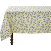 Image de COUCKE Nappe imprimée en métis, Zeste de Citron, 180 x 180 cm, Jaune