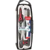 Image de Maped - Coffret Compas Maped Stop System 5 pièces - Système de Verrouillage Breveté - Tracé Parfait - Avec Sécurité Protège Pointe - Compas Mine + Bague + Porte-mine 0.5 mm + Étui et Taille Mines