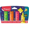 Image de Maped - Mini Surligneurs Pixel Party - Petits Surligneurs de Poche Originaux en Forme de Personnages - Vert, Orange, Rose, Jaune