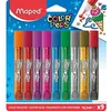 Image de Maped Color'Peps Tubes de colle Pailletées pour enfant Effet Brillant, Facile à utiliser avec Embout Fin - 9 Tubes de 10.5 ml Coloris Assortis
