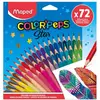 Image de Maped - Crayons de Couleur Color'Peps Classic - Palette de 72 Couleurs Vives - Crayon Triangulaire Ergonomique - Pochette de 72 Crayons en Bois 832072