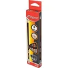 Image de Maped 851724 - 12x crayons BLACK'PEPS B avec gomme - Noir/Orange