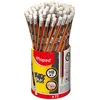 Image de Maped - Crayons Graphite Black’Peps - Crayons à Papier HB Embout Gomme - Ergonomique - Triangulaire - Pot de 72 Crayons Papier HB