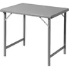 Image de C.A.O. - Table de campement en Cadre Aluminium/Plateau Fibre de Bois (MDF) - Couleur Gris - Longueur 80 cm - Largeur 60 cm - Hauteur 70 cm (7 cm repliée)