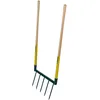 Image de LEBORGNE - Biogrif NaturOvert, Grelinette Non Assemblée, 5 Dents Interchangeables - Boîte Carton - Double Manche Long en Bois PEFC 100% - Outillage de Jardinage - Fabrication Française