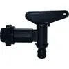 Image de Boutté   Robinet de cuve plastique PEHD 1/4 tour   Nez automatique universel   Pour cuves eau pluie   Noir