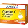 Image de JUVAMINE - Vitamine C, Vitamine D & Calcium - Fatigue - Vitalité - Vitamines - 1 Mois de Programme - 30 Comprimés Effervescents - Sans Sucres - Fabriqué en France