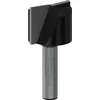 Image de Bosch 1x Fraise à rainurer droite PRO, deux goujures (pour Bois résineux, Bois dur, Ø 25 mm, Professional Accessoire Défonceuse manuelle, Fraise à araser)