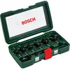 Image de Bosch Accessories 12 pièces Ensemble de fraises au carbure (pour le bois, emmanchement Ø 8 mm, accessoires défonceuse)