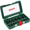 Image de Bosch Accessories 15 pièces Ensemble de fraises au carbure (pour le bois, emmanchement Ø 1/4", accessoires défonceuse)
