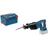 Image de Bosch Professional 060164J007 Scie Sabre Sans Fil GSA 18 V-LI (Longueur de Course : 28 mm, L-Boxx) + 1x Lame de scie sabre Expert `Hollow Brick` S 1543 HM (pour Bloc de construction, 240 mm)