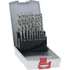 Image de Bosch Accessories 2608587013 HSS Jeu de forets pour le métal 19 pièces 1 mm, 2 mm, 3 mm, 4 mm, 5 mm, 6 mm, 7 mm, 8 mm, 9 mm, 10 mm meulé DIN 338 tige