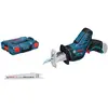Image de Bosch Professional 12V System scie sabre sans-fil GSA 12V-14 (capacité de coupe bois/profilés en métal : 65/50 mm, avec 2 lames, L-BOXX)
