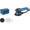 Image de Bosch 0601257101 - Ponceuse Excentrique GET 75-150 Poignée, Clé Pour Vis À Six-pans, Déflecteur, Connexion D'aspirateur, 3x Feuille Abrasive, Plateau
