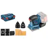 Image de Bosch Professional Ponceuse Vibrante sans-fil GSS 18V-10 (sans Batterie/Chargeur, dans L-BOXX) + 10x Feuilles abrasives Expert C470 (Bois dur, Peinture sur bois, 102x62, 93 mm, Grain 180, Accessoires)
