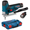 Image de Bosch GST 12V-70 12 V Li-Ion Scie Sauteuse Sans Fil (2 Batteries 3,0 Ah) Dans Un Coffret L-Boxx - Poignée En T - Vitesse Variable