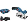 Image de Bosch Professional 12V System scie circulaire sans-fil GKS 12V-26 (Ø de lame : 85 mm, avec 2 batteries 3,0 Ah et chargeur, dans L-BOXX 136) + 1x Lame de scie circulaire Standard for Wood