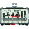 Image de Bosch 6x Kit de fraises à araser et de bordage PRO, 6 pièces (pour Bois résineux, Bois dur, Ø 19, 25, 25, 35, 13, 16 mm, Professional Accessoire Défonceuse manuelle, Fraise à araser)