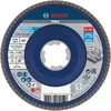 Image de Bosch 1x Plateau à lamelles PRO Metal X571, version plate pour X-Lock (pour Acier, Acier inoxydable, Ø 115 mm, Grain 60, Professional Accessoire Petite meuleuse angulaire)