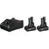 Image de Bosch Professional 1600A01B20 GAL 12V-40 +2x GBA 6.0Ah Batterie pour outil et chargeur 12 V 6 Ah Li-Ion