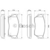 Image de Bosch BP563 - Plaquettes de Frein Avant pour Voiture - Qualité Bosch - Réduction du Bruit et de la Poussière - Certifié ECE-R90 - Sans Cuivre - Jeu de 4 Plaquettes
