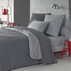 Image de Housse de Couette Bicolore Fines Rayures en Polyester, 260 x 240 cm, Vague