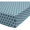 Image de Drap Housse imprimé en Lyocell, Angele, 160 x 200 cm, Origin, Vert