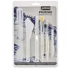 Image de Pébéo Set 11 Accessoires Pouring Experiences - 2 Couteaux à Peindre, 2 Pinceaux, 1 Outil à Marbrer, 1 Spatule et 5 Pipettes 524605