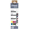 Image de Pébéo Set initiation Setacolor tissus clairs mat 6 x 20 ml, Coloris Assortis 756482, Jaune Citron + Rouge Cardinal + Fuchsia + Bleu Cobalt + Vert Mousse + Noir
