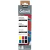 Image de Pébéo - Setasilk Set Initiation - Kit Peinture sur soie - Assortiment 6 Flacons Bouchon Pipette de 20 ml - Couleurs Jaune primaire + Magenta + Iris + Cyan + Châtaigne + Ebène