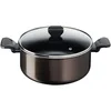 Image de Tefal Faitout 24 cm (4,7 L) + couvercle verre, Tous feux sauf induction, Revêtement antiadhésif, Fabriqué en France, Easy Cook & Clean B5544602