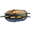 Image de Tefal Raclette Colormania 3 en 1 Appareil à Raclette Grill et Crêpe, Revêtement Antiadhésif Easy Plus, 8 Coupelles, Compatible Lave-Vaisselle, 1050 W, Bleu Acier RE310401