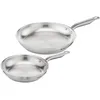 Image de Tefal Virtuoso Lot de 2 poêles 24/28 cm, Induction, Garantie 10 ans, Acier inoxydable de qualité premium, Saisie parfaite, Recettes créatives E492S225