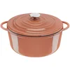 Image de Tefal Lov Cocotte ronde en fonte d’acier 29 cm, Induction, Four, Ecodesign, Cuisson lente et saine, Ebook de recettes inclus, Terracotta E2600505