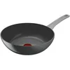 Image de Tefal Renew On Poêle Wok Gris 28 cm, Revêtement antiadhésif céramique, Induction, Indicateur de cuisson Thermo-Signal, Eco-conception, Cuisson saine, Fabriqué en France C4271932